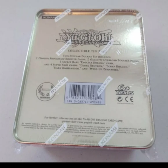 YUGIOH 2012 Set of 2 tins Evolzar Dolkka & Heroic Champion Excalibur Tin  SEALED!